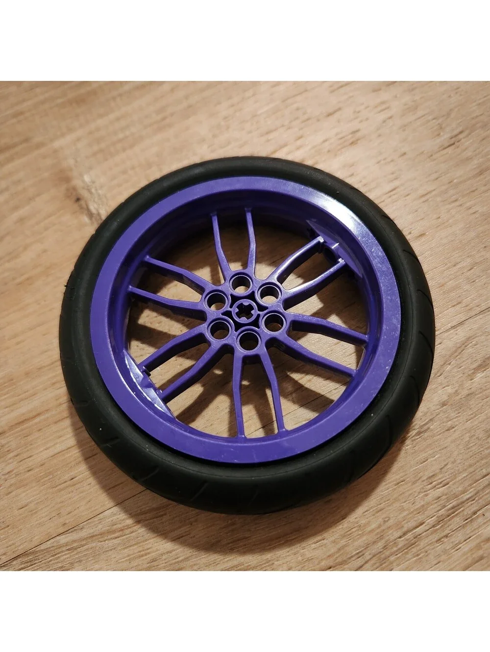Lego Technics Dark Purple Wheel w/Black Tire Motorcycle Racing 88517 88516